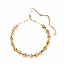 Маленькая натуральная раковина Puka, Золотая раковина Каури, ожерелье bff, бохо, для женщин, лучший друг, каури, seashell, corrente masculina, колье, ожерелье