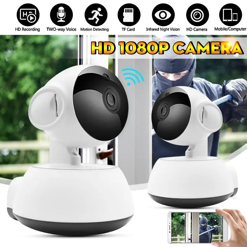 

HD 1080P IP Camera Home Security Night Vision 360 Angle Video Camera View Baby Monitor for Household Outdoor Company Warehouse