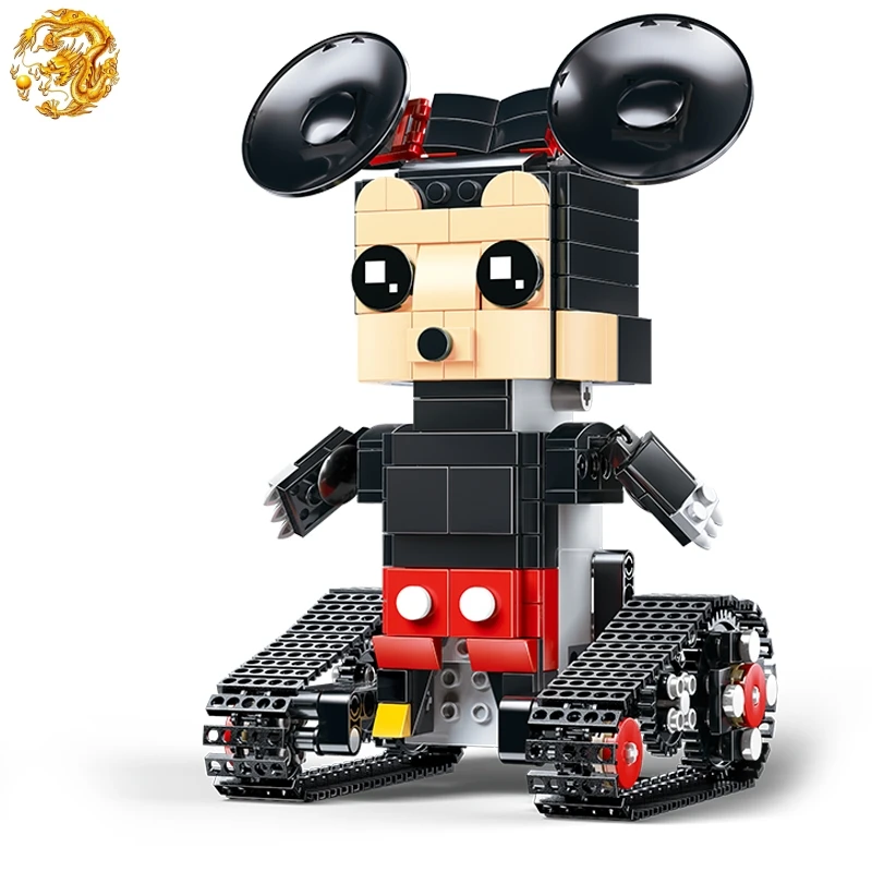 

Happy Birthday Gifts Compatible Legoing Movie Steamboat Willie Mickey Mouse 373Pcs Model Building Blocks Toys Children Legoing