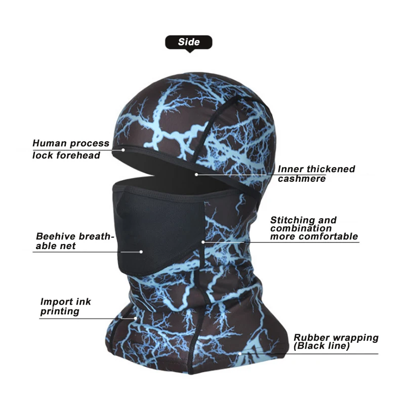 Dust-proof Cycling Face Mask MEN Windproof Winter Warmer Polar Fleece Bike Full Face Scarf Mask Neck Bicycle Snowboard