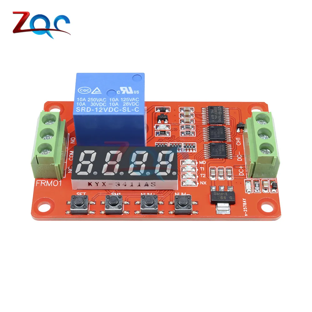 12V DC Многофункциональное реле с автоматическим замком задержка цикла ПЛК модуль