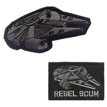 На заказ Star Wars REBEL SCUM Millennium Falcon патчи Тактический Боевой Военный Патч застежка-крючок для рюкзаков куртка