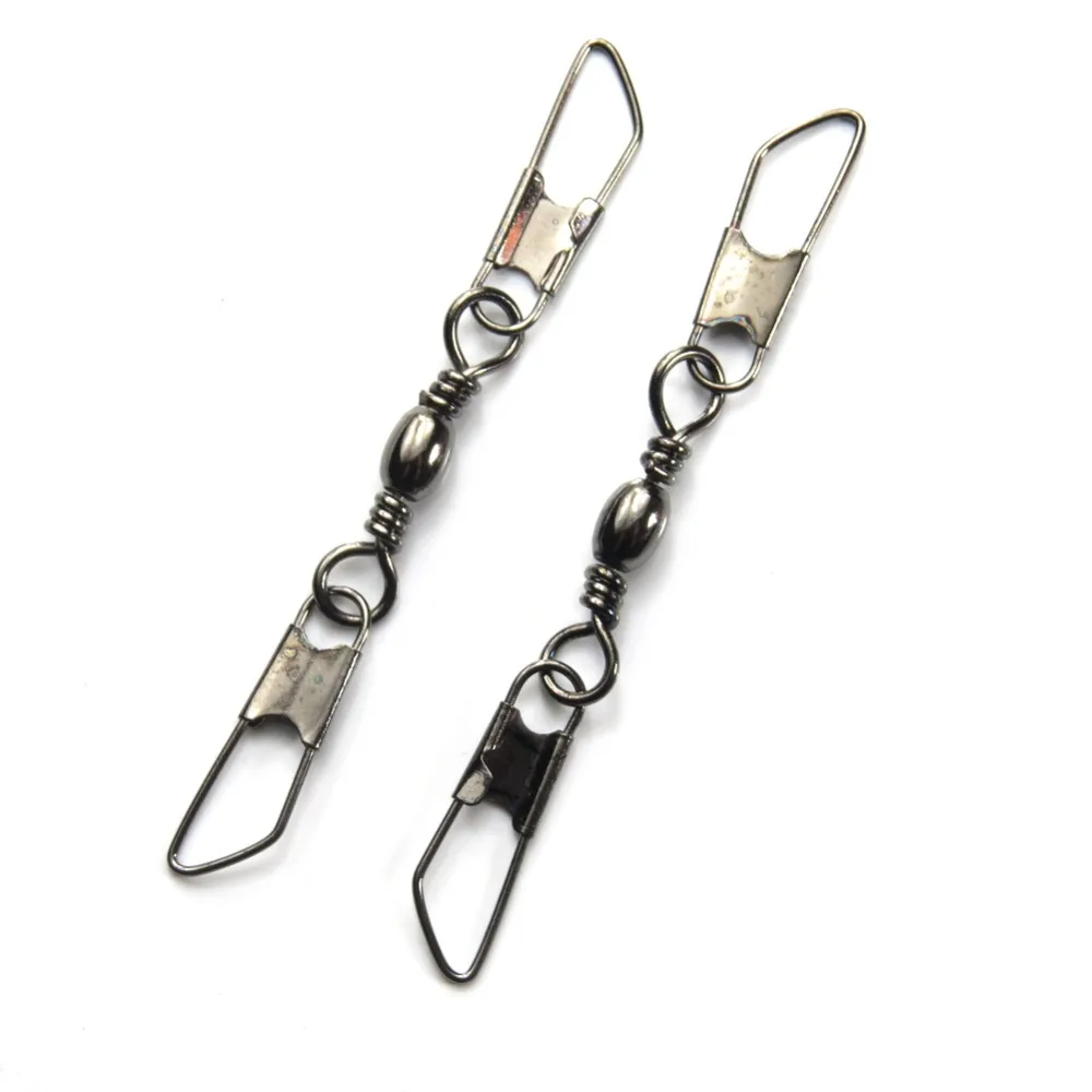 INFOF 200 pieces/lot fishing swivels Barrel swivels with double safety