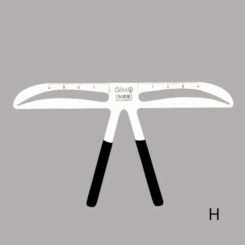 Линейка для бровей Перманентный трафарет для макияжа разглаживающая форма инструмент для татуажа три точки позиционирования полоса оправа из нержавеющей стали - Цвет: H