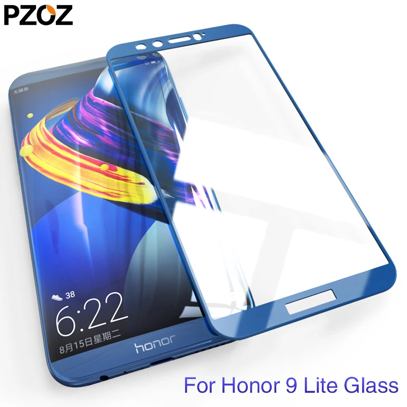 PZOZ закаленное стекло honor 9 lite Полное покрытие защита экрана Защитное для 8x huawei
