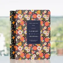 Журнал Кожи цветочные красочный еженедельный план повестки дня 160 страниц 13.5*19.5 см