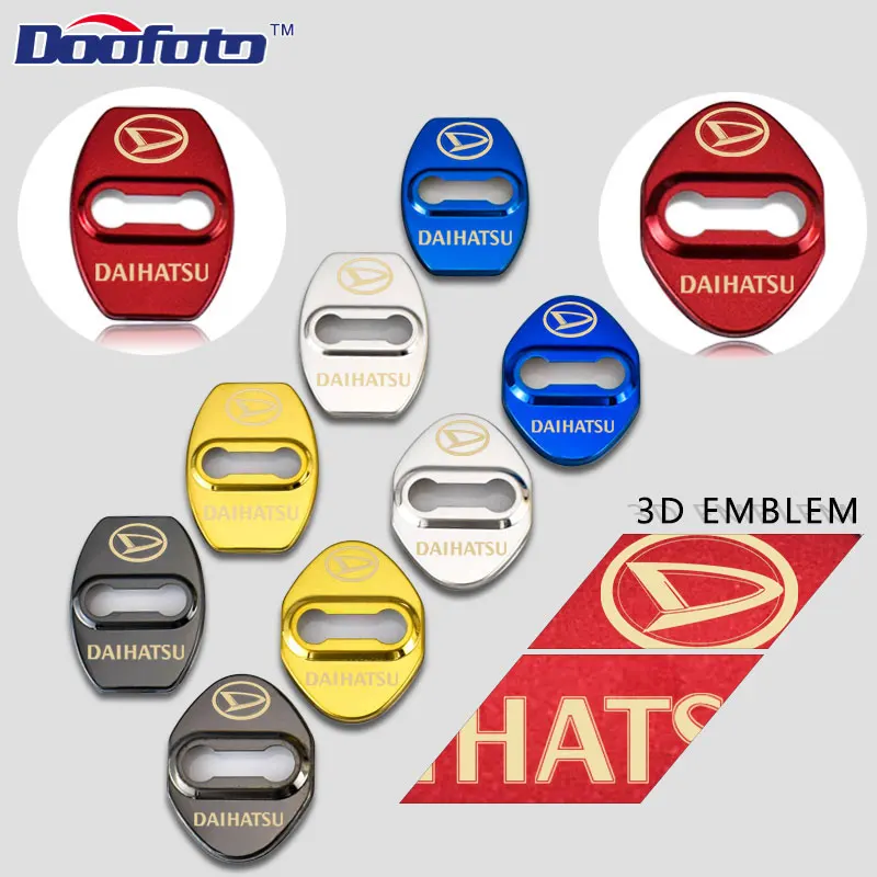 Doofoto, нержавеющая сталь, авто логотип, дверной замок, чехлы, 3D значок, автомобильный Стильный чехол для Daihatsu Terios Charade Mira, значок, аксессуары
