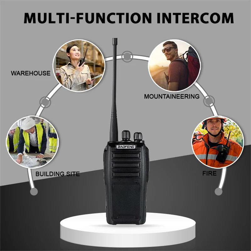 2 шт Baofeng UV-6 портативная рация 8 Вт 2000 мАч 128 CH UHF VHF Двухдиапазонная двухсторонняя радио Woki Toki 10 км полицейское оборудование радио Amador