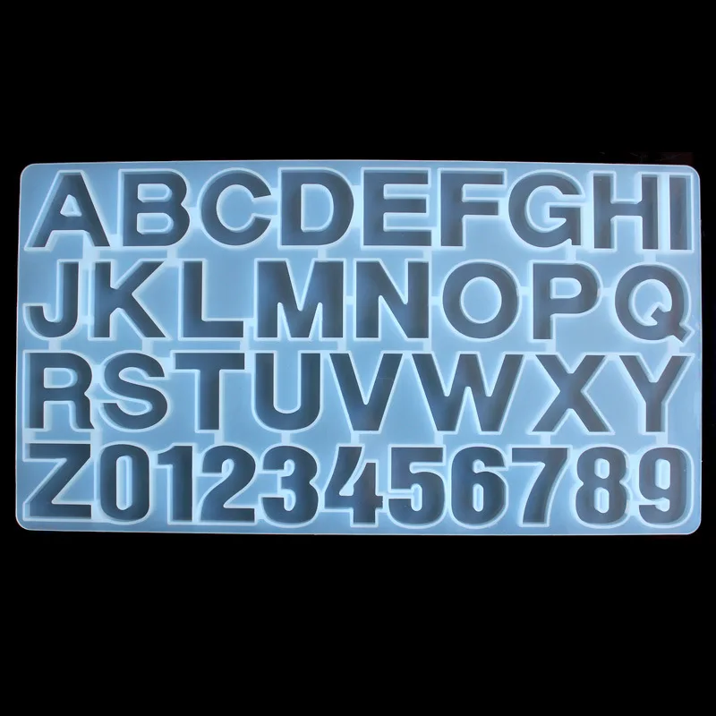 

SNASAN 1PC Silicone mold big size letters Number Resin Silicone Mould pendant handmade DIY Jewelry Making tool epoxy resin