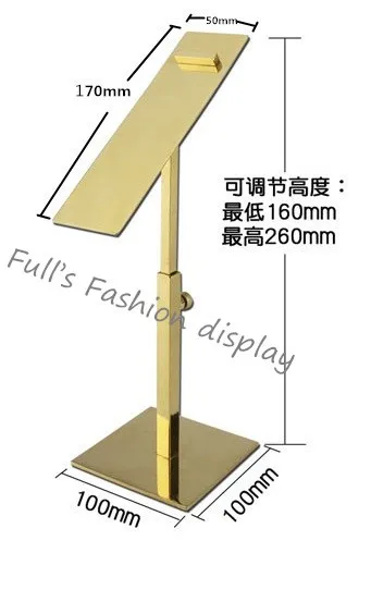 2 шт. Горячая Золото для обуви из нержавеющей стали дерево демонстрационная подставка держатель matel Регулируемая обувь дисплей стойка