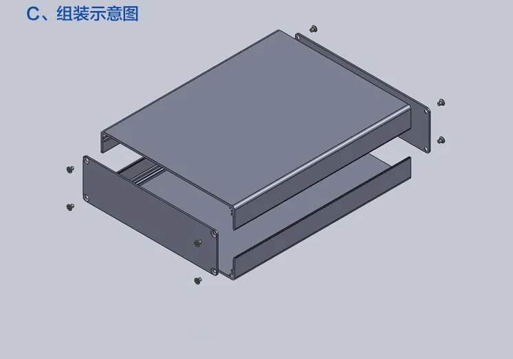 Алюминий футляр для проекта power shell box 152(5,9") X44(1,73") X150(5,9 мм DIY Черный Новинка