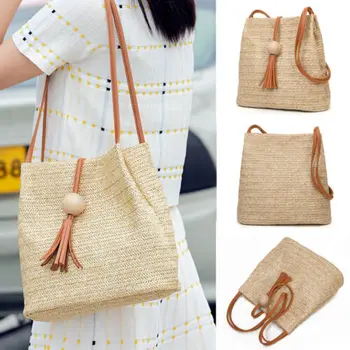 

Women Straw Girls Small Beach Bags Cross Body Tote Ladies Fashion Straw Bags Hot Ladies Shopping Bags