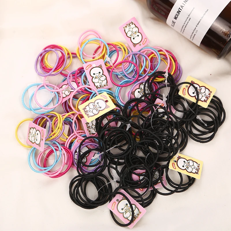 

AIKELINA 50pcs/lot Hair Bands Ponytail Holder Rubber Bands Hair Elastic Accessories Girls Women Multicolor Tie Gum Fashion