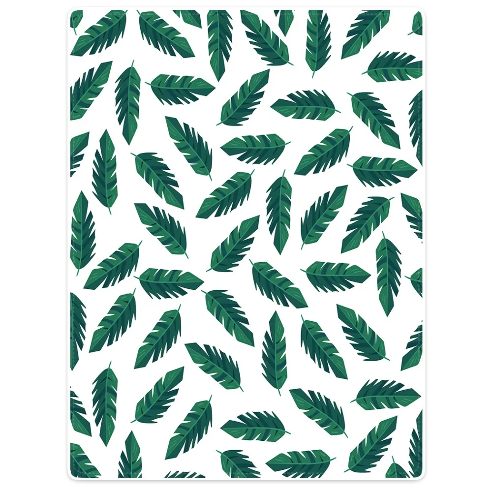 

HommomH Blanket Throw Comfort Warm Soft Plush Throw For Sofa Leaves Irregularly Arranged Green Plants 1