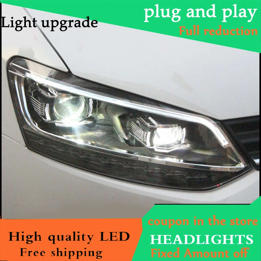 Автомобильный Стайлинг головная лампа для VW Polo фара Volkswagen 2013 2014 2015 2016 2017 LED