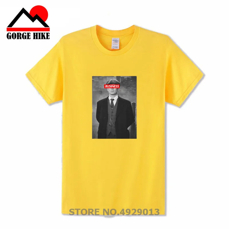 Популярные футболки с надписью Peaky blinders Tommy Shelby мужские короткими рукавами и