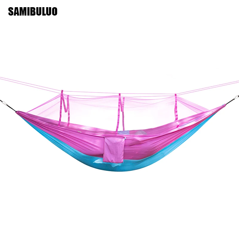 

Portable Mosquito Net Camping Hammock Outdoor Garden Travel Swing Parachute Fabric Hang Bed Hammock