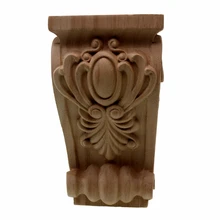 VZLX Винтаж Неокрашенная древесина Резные углу накладка аппликация, рама фон дома стены, двери шкафа декора ремесла ножки для мебели