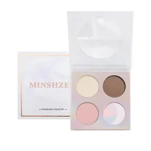 Макияж яркая палитра для румяны 4 Цвета бальзам цвета нюд минералы порошок пигмент для макияжа Блеск длинные последние Косметические румяна Прямая поставка