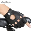 Женские перчатки без пальцев LongKeeper, модные черные перчатки из искусственной кожи в стиле панк и джаз, для вождения, G222 ► Фото 1/6