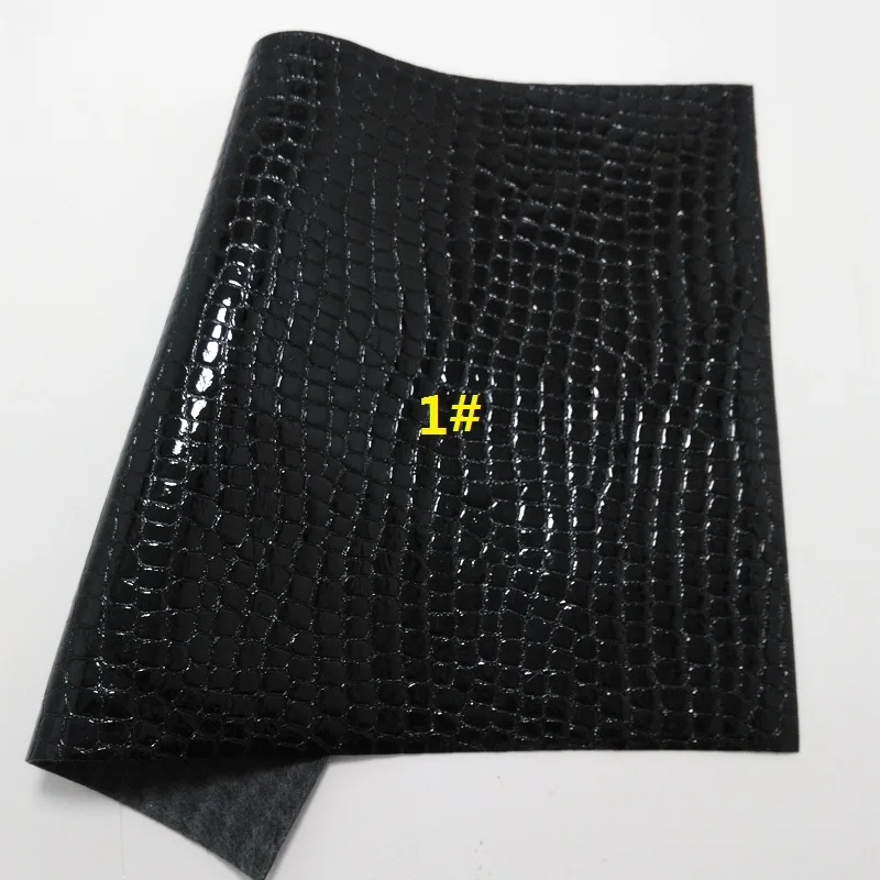 1 шт. 21X29 см leosynthecodiy тисненый Крокодил Аллигатор зерна на микрофибры кожи для изготовления бантов, T22 - Цвет: 1
