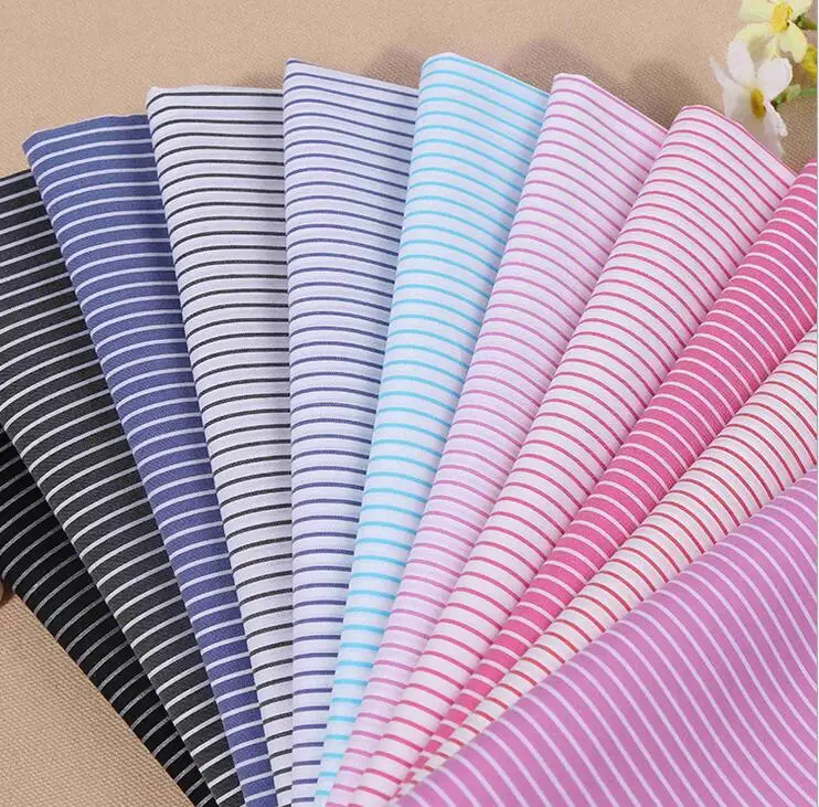 Manufacturers selling cotton silk elastic blade yarn dyed shirt fabric