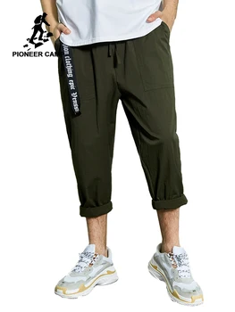 

Pioneer Camp New Casual Green Pants Men Loose Chinese Style Harajuku Trousers Male 2019 Summer Cropped Pants Men AXX907120