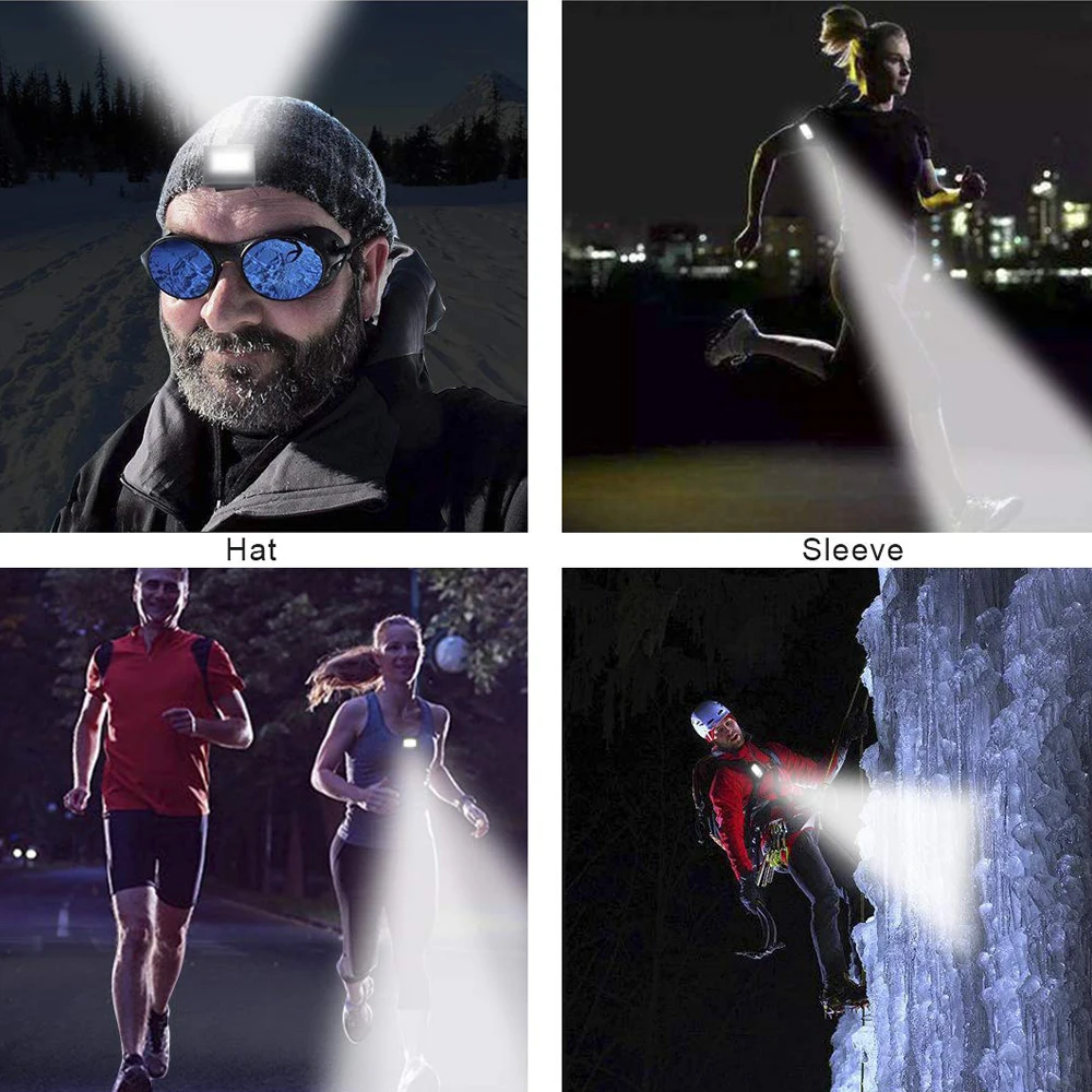 Lightingview для походов, спортивный беговой свет, нагрудный фонарик, отлично подходит для бега, ходьбы, USB Перезаряжаемый, супер яркий, легкий