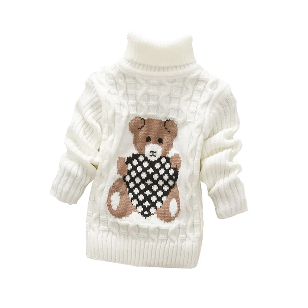 BibiCola/свитера для маленьких девочек для отдыха; осенне-зимний теплый свитер для мальчиков; утолщенная одежда для малышей; свитера