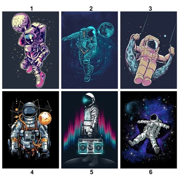 

Full Square/Round Diamond Painting DIY Diamond Embroidery Astronaut Cross stitch Rhinestone Mosaic Decor