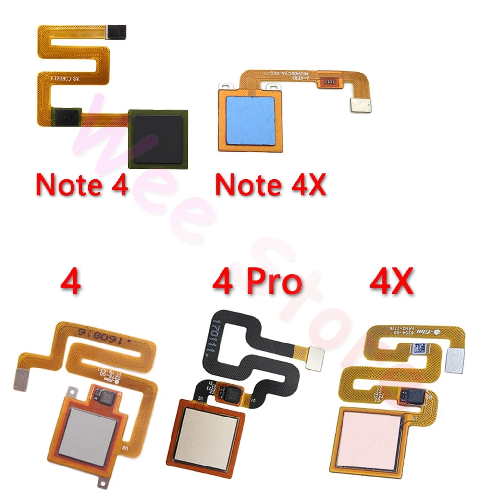 

Original Back Home Button Fingerprint Sensor Flex Cable For Xiaomi Redmi Note 4 4x Global Pro Home Flex Phone Parts