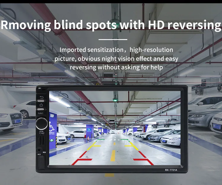 Flash Deal Automobile Capacitance Screen 7 Inch Vehicle Mounted Bluetooth Dual Spindle Machine MP5 Player GPS Navigation Integrated Machine 4