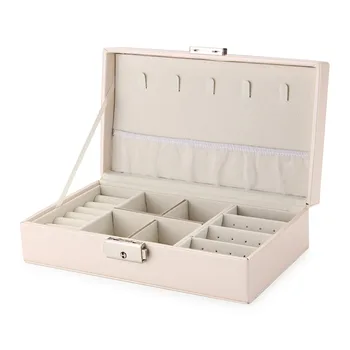 

Korean Style Fresh And Simple Girl Earrings Plate Jewelry Box Protable Velvet Earrings Ring Multi-function Jewelry Storage Box
