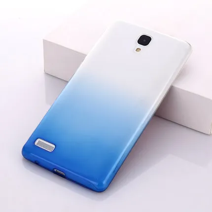 Для Xiaomi Redmi Note 4G 1 чехол note1 Прозрачный Тонкий силиконовый чехол 5," ультратонкий градиентный чехол на заднюю панель - Цвет: Blue