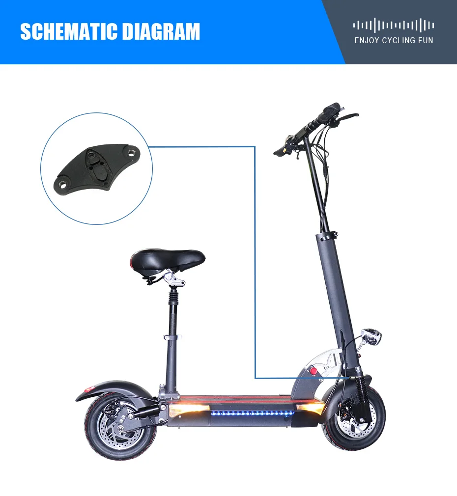 Адаптер для часов для X48 электрический скутер 10 дюймов мощный Электрический скейтборд высококачественный адаптер для часов черный для escooter