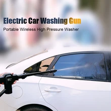 Портативный электрический 12 в беспроводной 0.9MPa высокого давления пушка мойка для автомобиля литий-ионный аккумулятор авто стиральная машина чистые пистолеты