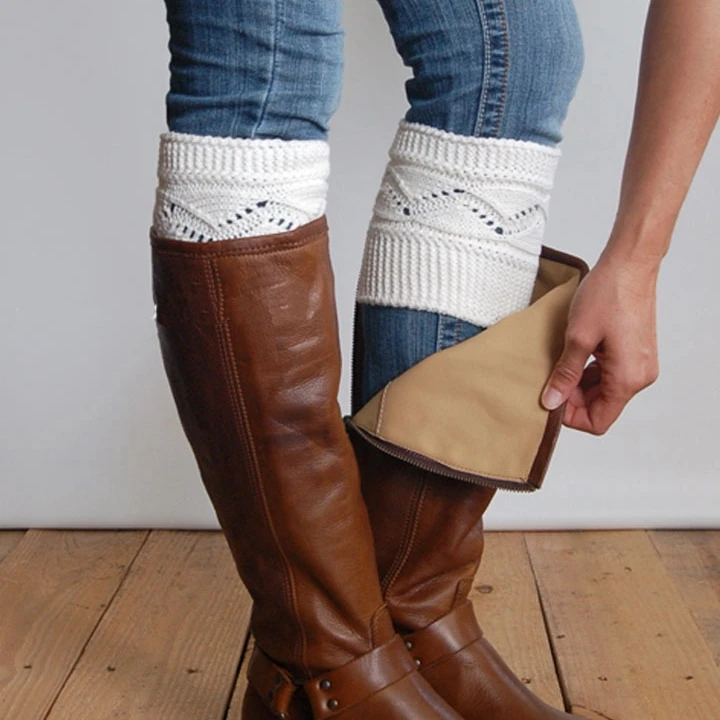 

Best Selling Knit Boot Cuffs Crossover Pattern Boot Toppers by