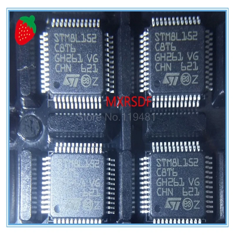 STM8L152C8T6 STM8 STM8L EnergyLite микроконтроллер IC 8-бит 16 мГц 64KB (64 К x 8) FLASH 48-LQFP (7x7)