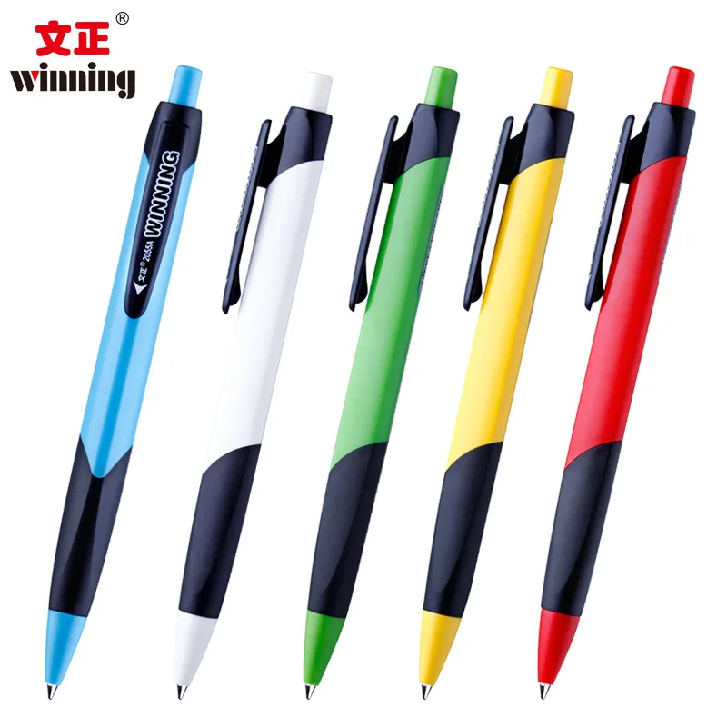 5PCS WINNING 2055A plastic ball pen factory wholesale office stationery
