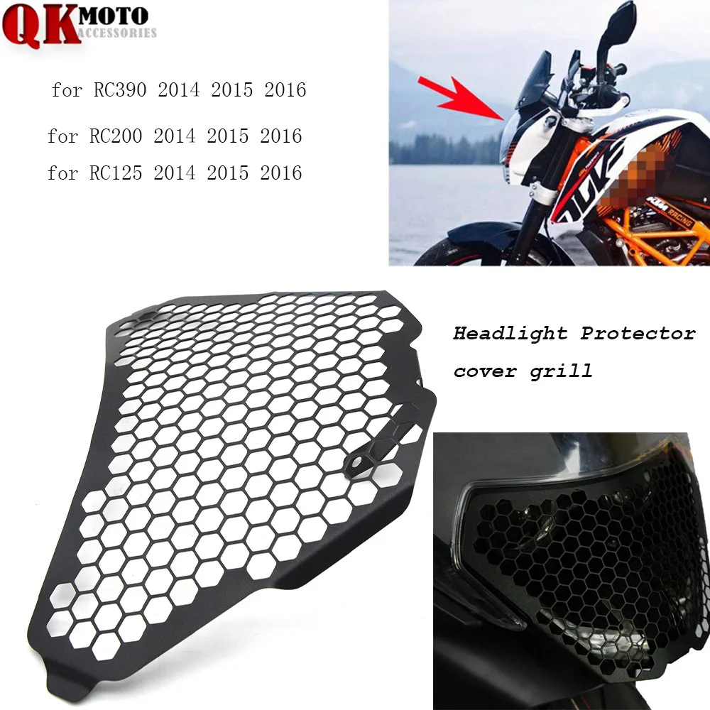 For RC 125 200 390 2014 2015 2016 Hot-selling high quality Motorcycle Headlight Guard Grille Protector Cover Protectors | Автомобили и