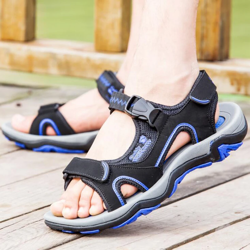 2018 new men sandals high quality summer shoes flat sandals men comfortable beach shoes for the