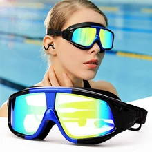 Профессиональные очки для плавания, очки для взрослых, мужчин и женщин, водонепроницаемые очки для плавания с гальваническим покрытием, УФ, анти-туман, спортивные очки для воды для бассейна