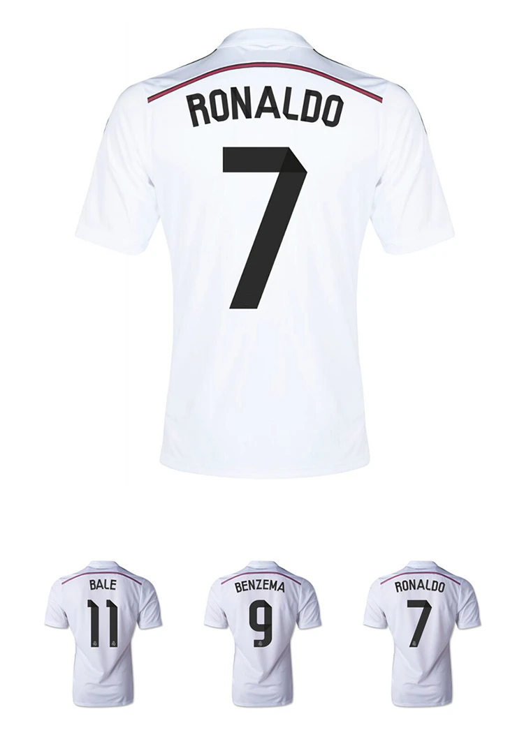 Top Thai La Liga Real camisetas de hombres blanco S XL equipo de fútbol traje de entrenamiento camisa pantalones fábrica venta al por mayor uniforme|pant shirts|pants babysuit - AliExpress