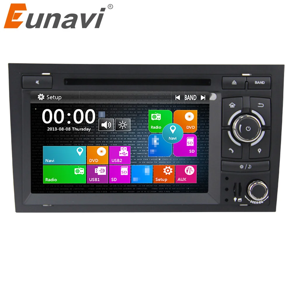 

Eunavi 2 Din 7'' Car GPS Navigation DVD Player Stereo Video For Audi A4 S4 2002-2007 with steer wheel control touch screen