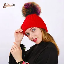 Фирменные шапочки для Для женщин шляпа девушка ОММ красочный помпонами шапка женская шерстяная вязаная шапка gorro feminino toca gorros