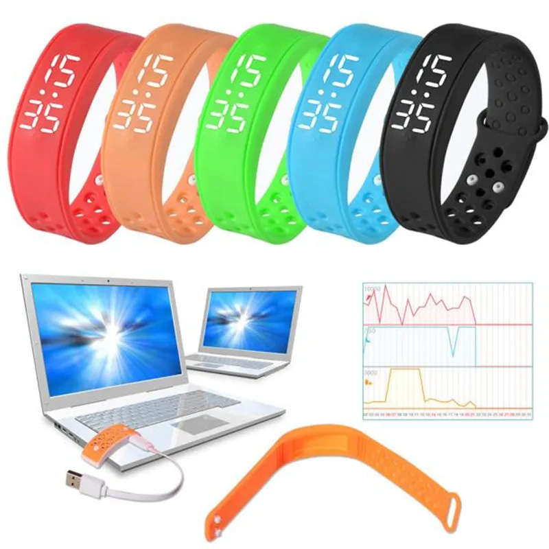 W6 Sports Sleep Health Pedometer Smart Wearable Wristband Emperature Display Wristband Watch Bracelet for IOS Android