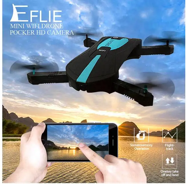 Оригинальный JY018 6-Axis Gyro Elfie WiFi FPV 2.0MP Квадрокоптер с камерой складной G-sensor Мини RC