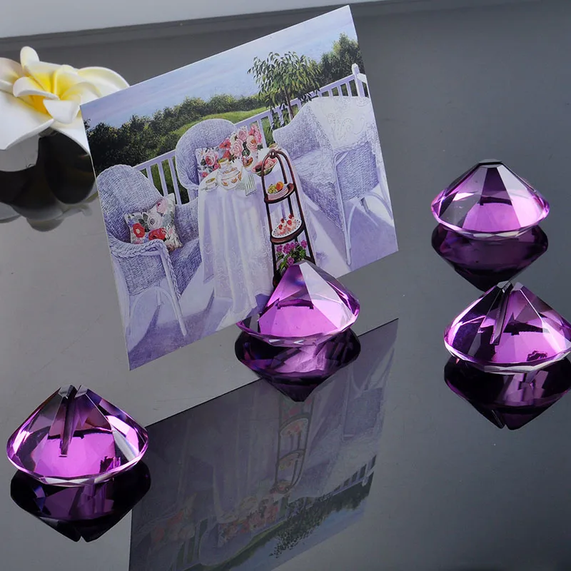50mm Vintage Crystal Place Card Holder Diamond Wedding Card Holder Photo Holder for Wedding