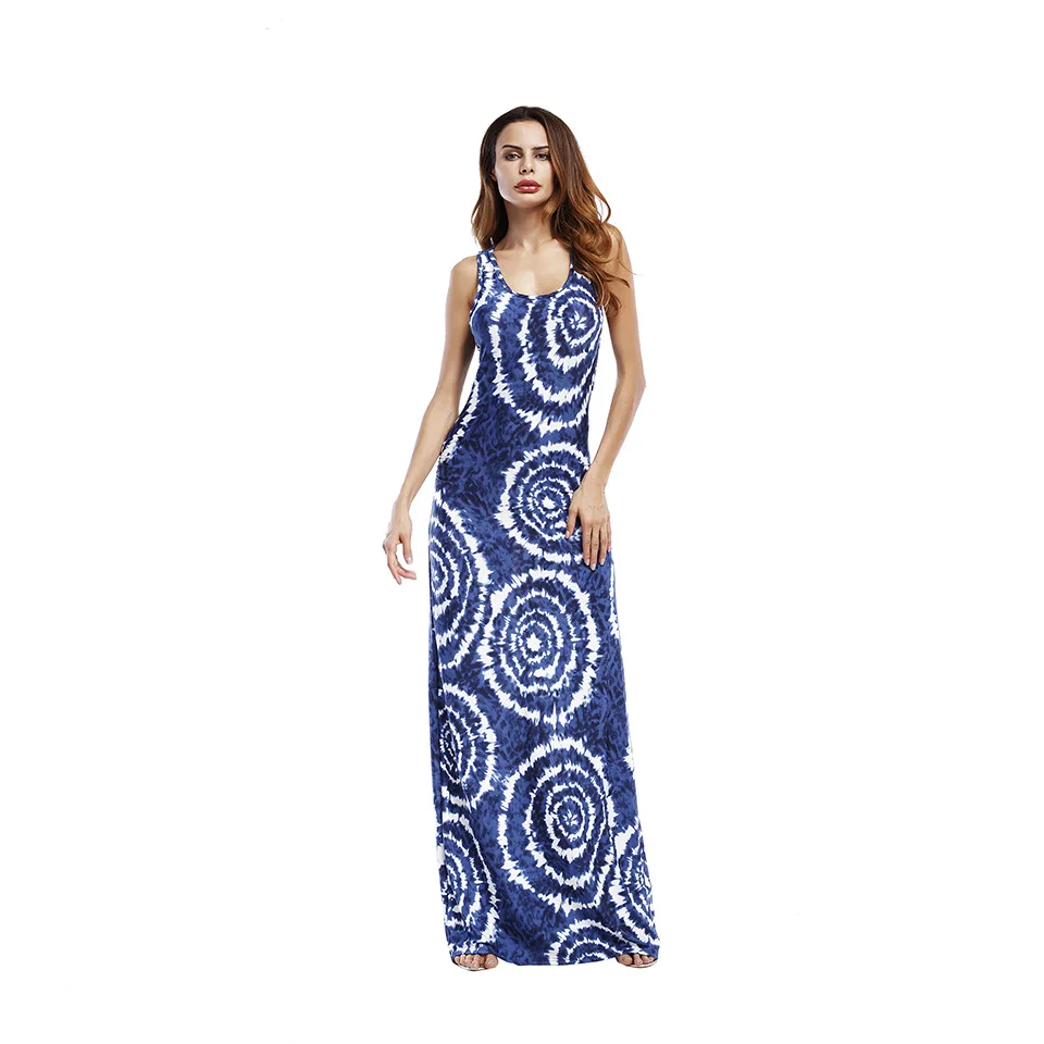 Long Dress Flower Print Strap Off Shoulder Belt Side Split Backless 2018 Summer New Hippie Sexy Maxi Dresses