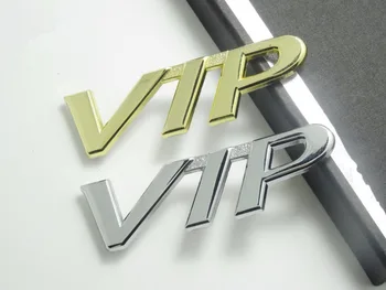 

2pieces Metal quality Car emblem stickers VIP badge Universal for all car models DIY decoration
